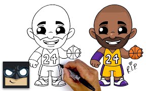 How To Draw Kobe Bryant  LA Lakers [upl. by Ytsud]