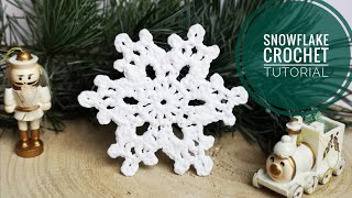 Snowflake ❄️ Crochet Tutorial Schneeflocke Häkeln Anleitung [upl. by Eniroc]