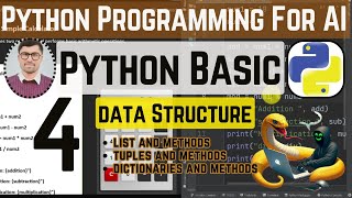 Understanding Python Data Structures  Python Lists Tuples and Dictionaries  Python For AI [upl. by Summer]