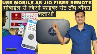 How to use mobile as remote for jio fiber set top box  Mobile as Bluetooth remote without wifi [upl. by Zingg897]