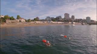 Nadadoras de Aguas Abiertas en Caleta Abarca  Ida y vuelta a la baliza [upl. by Neelahs]