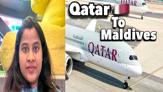 Qatar airways journey Maldives to Qatar 🇶🇦 travelmaldives to Qatar by Qatar airways [upl. by Inkster]