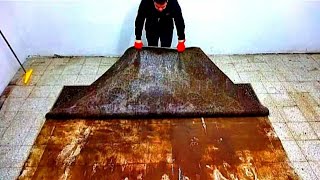 Unbelieveable dirty carpet cleaning satisfying rug cleaning ASMR [upl. by Enuj]