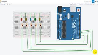 5 ARDUINO Chenillard de Led 2019 ELECTRONIQPLUS [upl. by Zorina]