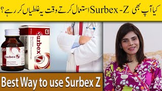 Benefits and Side Effect of Surbex Z in URDUHindi  Ayesha Nasir [upl. by Fleischer47]