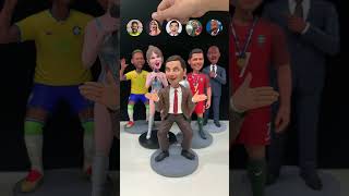 Celebrity Bobbleheads ：Mr Bean Taylor Swift Neymar Xavi and Ronaldo in Clay [upl. by Htes]