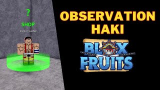 How To Get Observation Haki in Blox Fruits  Observation Haki Blox Fruits [upl. by Martinson]