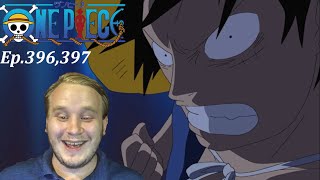 LUFFY PUNCHES A CELESTIAL DRAGON One Piece Episode 396397 Reaction [upl. by Ylrrad]