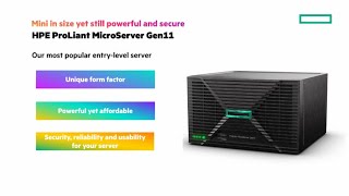 New HPE ProLiant MicroServer Gen11  Chalk Talk [upl. by Luapsemaj]