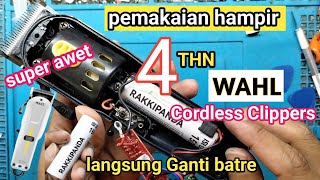 WAHL8591L batry test ganti batre mesin potong rambut WAHL agar lebih awet clipers cordles WAHL [upl. by Rebliw]