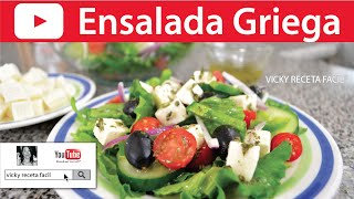 ENSALADA GRIEGA  Vicky Receta Facil [upl. by Durrett822]