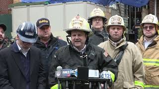 FDNY officials provide an update on a partial building collapse in Brooklyn [upl. by Stultz624]