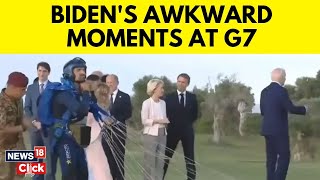 Joe Biden  G7 Summit 2024 Bidens Awkward Moments With Giorgia Meloni World Leaders At G7  G18V [upl. by Cecelia]