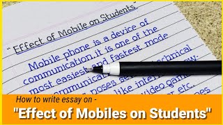 Effect of mobile on students  impact of smart phones  mobile essay [upl. by Tsirc413]