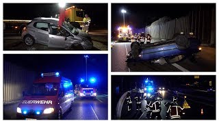 UNFALLSERIE AUF B29  1 PKW überschlagen  1 PKW mit Wildunfall  E [upl. by Yrot]