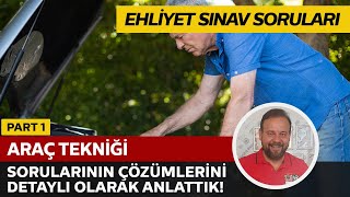 Araç Tekniği Soru Çözümü  Elektronik Ehliyet Sınavı ESınav  PART 1 [upl. by Ardene766]