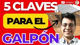 😁5 CLAVES PARA CONSTRUIR EL GALPÓN DE LOS POLLOS DE ENGORDE ✍🏼 [upl. by Jacenta]