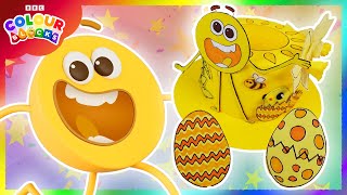 Eggciting Easter Bonnets  Kids Learn Colours  Colourblocks [upl. by Irita]