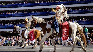 First Nations chiefs help kick off Calgary Stampede [upl. by Nnylirehs]