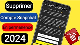 Comment supprimer définitivement votre compte Snapchat 2024  Supprimer un compte Snapchat [upl. by Mukul]