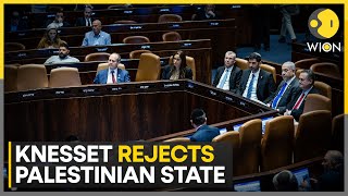 IsraelHamas War Knesset passes resolution rejecting Palestinian State  WION [upl. by Sapphira165]