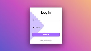 Login Form Using HTML amp CSS [upl. by Embry]