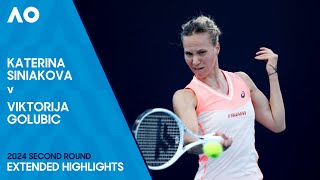 Katerina Siniakova v Viktorija Golubic Extended Highlights  Australian Open 2024 Second Round [upl. by Elizabet]