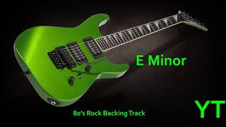 80s Rock Guitar Backing Track E Minor [upl. by Tarrance]