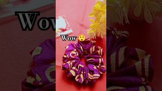 how to make scrunchies rubber band diy craftideas smallbusiness viral [upl. by Yrrum]