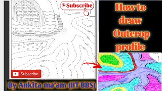 How to draw outcrop pattern of Geological Map I Outcrop pattern of Geological Map I Geology [upl. by Kalila]