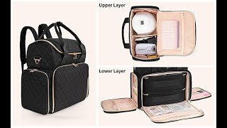 Relavel Nail Polish Organizer Backpack with 2 Removable Bags [upl. by Croft]