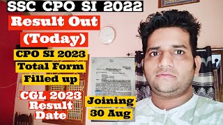 SSC CPO SI 2022 Final Result Out Update  Joining Date Out  SSC CGL Pre Result Date 2023 🔥 [upl. by Eninnej51]