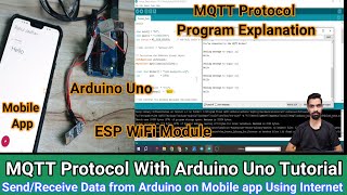 MQTT Protocol On Arduino  IoT Data Communication with MQTT Protocol using Arduino Uno and ESP8266 [upl. by Ylla]