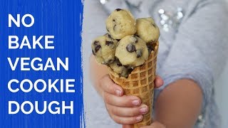 Kids Cooking Healthy  No Bake VEGAN Cookie Dough [upl. by Hoon]