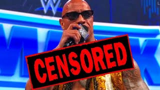 THE ROCK Censored on SMACKDOWN  WWE Cuts FEED [upl. by Anolahs]