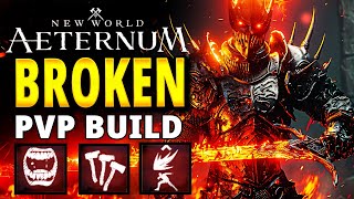 STRONGEST PVP build New world Aeternum [upl. by Thurber]