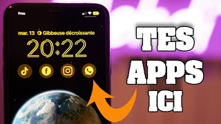 IOS 16 RACCOURCI DE TES APPLICATIONS SUR LECRAN DE VERROUILLAGE [upl. by Luing433]