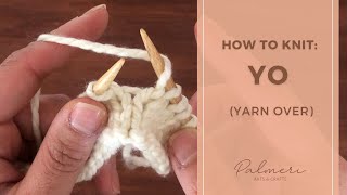 How to Knit YO Yarn Over stitch  Easy Tutorial for beginners Continental [upl. by Alfy]