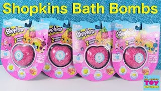 Shopkins Fizz n Surprise Bath Fizzies Bombs Color Change Toy Review  PSToyReviews [upl. by Kahl]