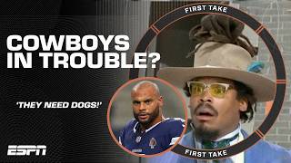 Cam Newton BARKS The Dallas Cowboys NEED SOME DOGS 🗣️  First Take [upl. by Wengert]