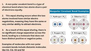 What is a NonPolar Covalent Bond Give Examples of NonPolar Covalent Bond Muhammad Azam [upl. by Gierk]