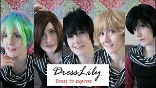 Dresslily  WIG REVIEW  5 wigs Cosplay Synthetic Human Hair [upl. by Huldah848]