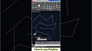 Polyline command in AutoCAD  three ways to use shorts autocad [upl. by Yesnikcm]