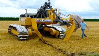 InterDrain GPSeries V plow  laying trenchless field drainage  Van Damme Drainage [upl. by Dosh]