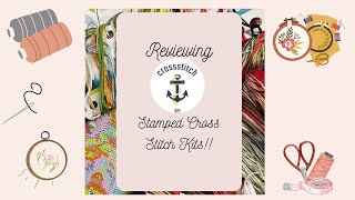 REVIEWING VIP CROSS STITCH  3 STAMPED CROSS STITCH KITS vipcrossstitch stampedcrossstitch [upl. by Aissej]