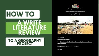 How to write a literature review  Geography Field Project Literature Review [upl. by Ahsinhoj151]