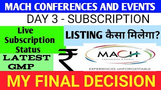 Mach Conference Ipo 🔴Mach Conference And Events Ipo 🔴Mach Conference Ipo Review🔴Mach Conferences Ipo [upl. by Ferrell]