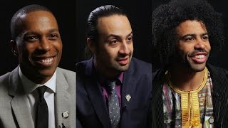 LinManuel Miranda Leslie Odom Jr and Daveed Diggs Tell Their Stories With Hamilton [upl. by Nekciv746]