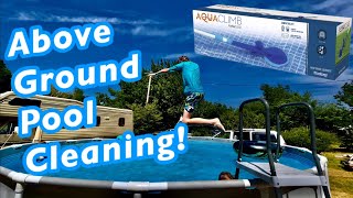 Using A Flowclear Aquaclimb Automatic Pool Cleaner By Bestway To Vacuum My Intex Above Ground Pool [upl. by Oilla54]