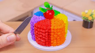 Yummy Chocolate Cake 🌈🌸🍫 Most Tasty Miniature Colorful Flower Chocolate Cake Decorating Recipes [upl. by Arenahs]